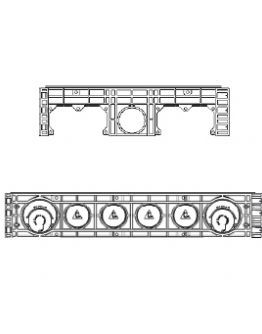 Rám k šachtě EK 508, výška 220 mm