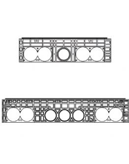 Rám k šachtě EK 508, výška 220 mm